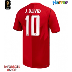 Canada Jonathan David #10 Hjemmebanetrøje VM 2026 Kort ærmer Canada Jonathan David #10 Hjemmebanetrøje VM 2026 Kort ærmer